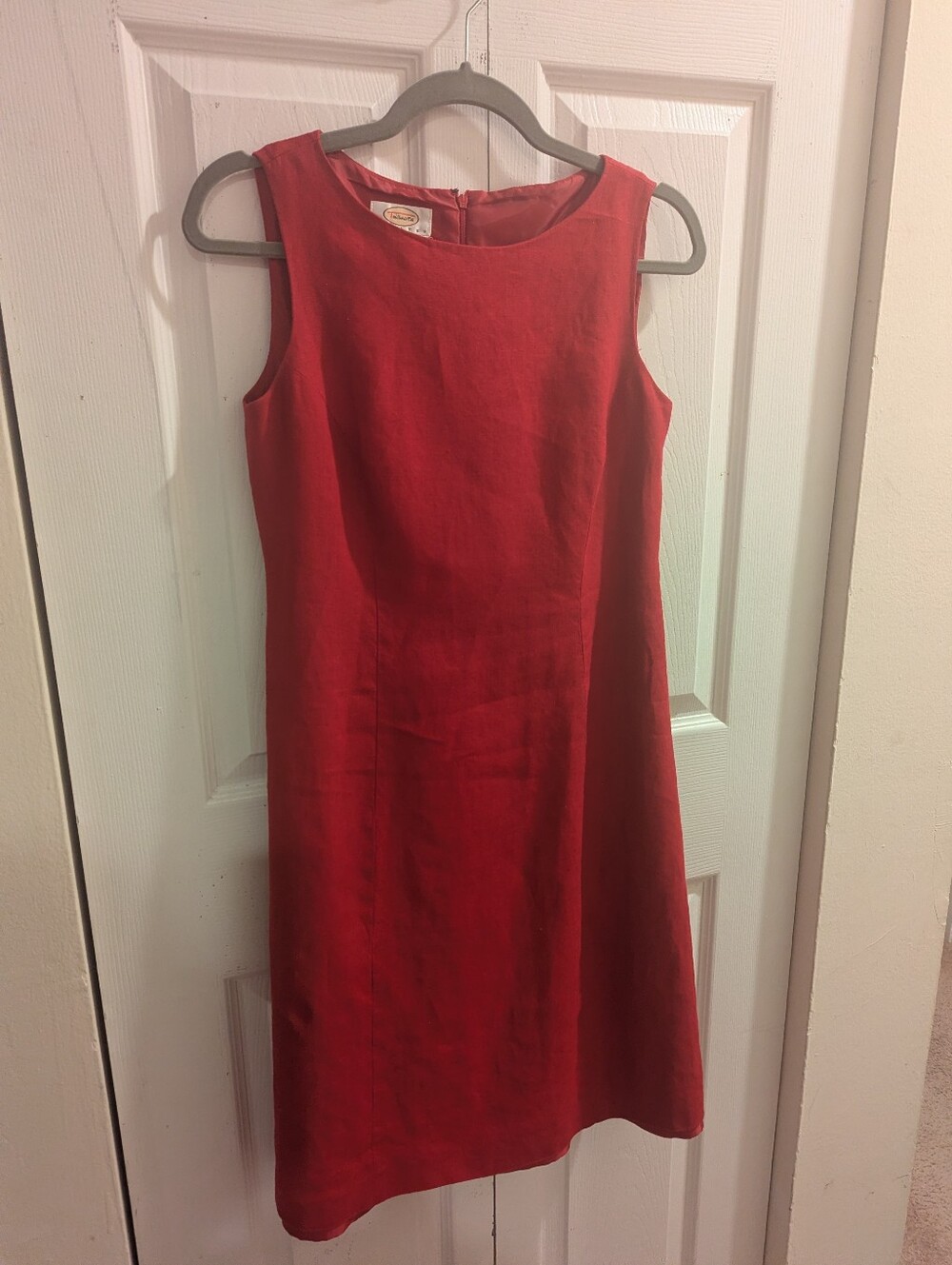 Talbots Red Sleeveless Shift Dress